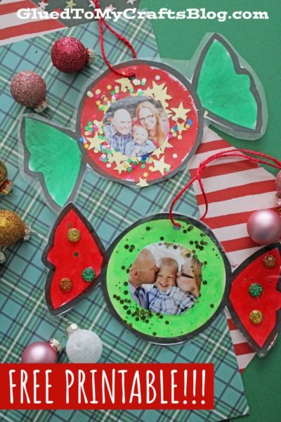 Diy Christmas Ornaments For Kindergarten, Ornament For Parents From Kids, Ornament Craft For Preschool, Ornament Projects For Kids, Kindergarten Christmas Ornaments Diy, School Photo Ornaments Diy Christmas, Christmas Crafts For Kids To Parents, Easy Picture Ornaments For Kids To Make, Kids Ornaments With Pictures