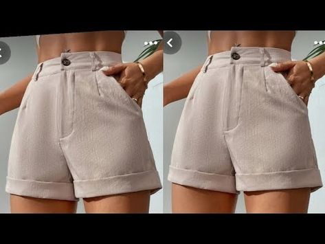 How To Make A Short Pants Pattern For Beginners/ How To Draft A Short Pattern - YouTube Short Pants Pattern, Pants Tutorial, Tools Organizer, Pattern Step By Step, Sewing Shorts, Diy Sewing Tutorials, Sewing Pants, Sewing Machine Projects, Shorts Tutorial