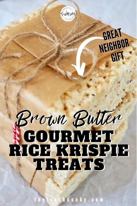 Salted Brown Butter Rice Krispie Treats, Gourmet Rice Krispy Treats, Browned Butter Rice Krispie Treats, Gourmet Rice Krispie Treats Recipes, Gourmet Rice Krispie Treats, Bakery Trailer, Brown Butter Rice Krispie Treats, Brown Butter Rice, Rice Krispies Recipe