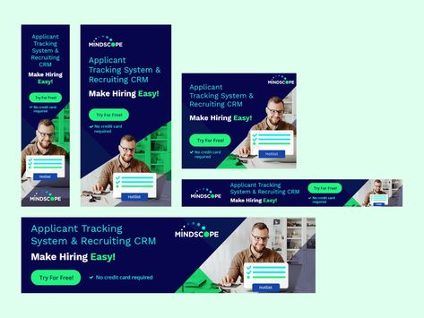 Mindscope - Display Ad Design Set Display Ads Inspiration, Display Ads Design Web Banners, Google Display Ads Design, Google Ad Design, Web Ad Design, Paid Ads Design, Google Ads Design Creative, Digital Ad Design, Display Ads Design