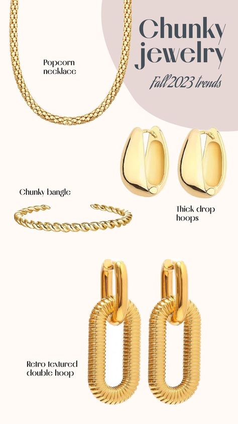 2023 Fall Fashion, Fall 2023 Fashion Trends, Chunky Accessories, Fall 2023 Fashion, 2023 Fashion Trends, Creative Jewelry Photography, Trending Necklaces, Jewellery Marketing, Amazon Storefront