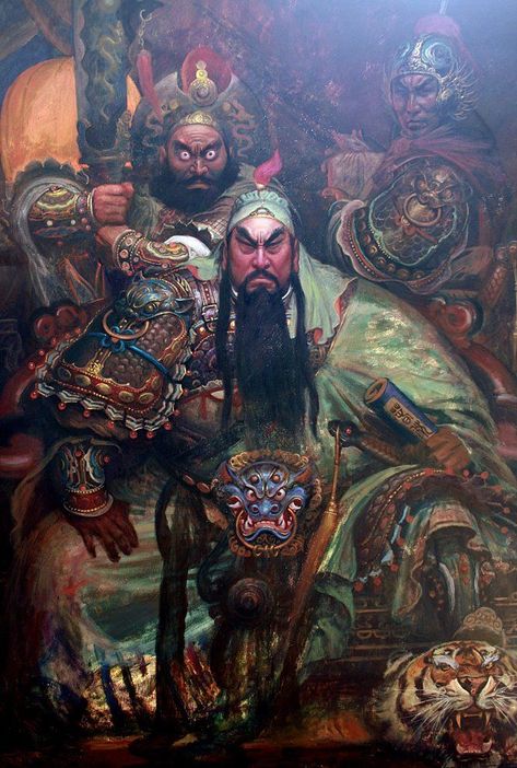 Kwan Kong, Three Kingdom, Liu Bei, Chinese Military, Chinese Folk Art, Guan Yu, Japan Tattoo Design, Samurai Artwork, Chinese Art Painting