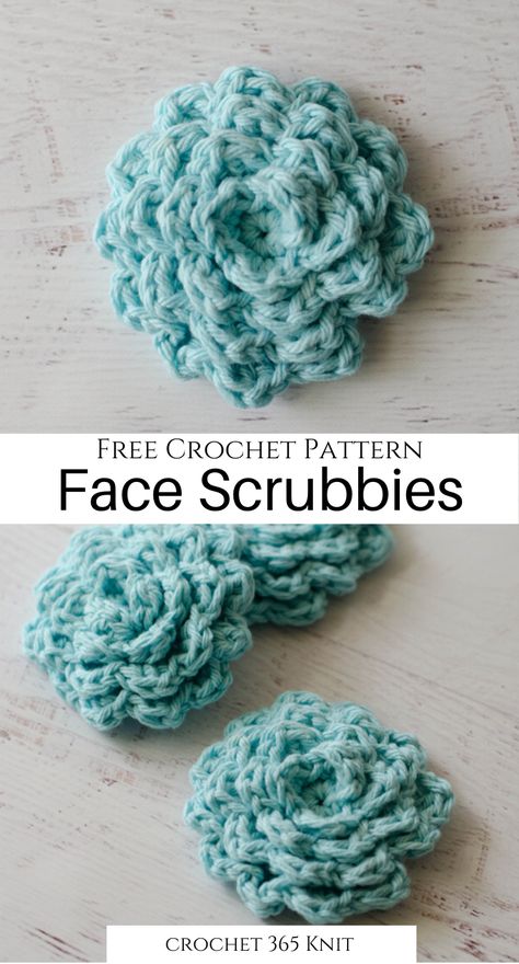 Flower Scrubbies Crochet, Crochet Flower Scrubby, Crocheted Face Scrubbies Pattern Free, Crochet Body Scrubbies, Crochet Facial Scrubbies Free Pattern, Crochet Face Scrubbies Pattern Free, Face Scrubbies Crochet, Face Wash Cloth, Scrubby Yarn Crochet