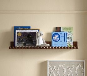 Chris Loves Julia Turned Wood Book Ledge Kids Book Shelves, Book Ledge, Chris Loves Julia, Wall Bookshelves, Wood Book, Bookshelves Kids, Polar Express, Turned Wood, Kids Book