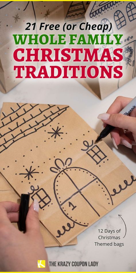 Fun family Christmas tradition ideas are even better when they're free or super cheap to start! Especially for kids, Christmas traditions are an important part of creating family memories that live on for generations. Whether you're looking for night before Christmas ideas, Christmas DIY keepsake ideas, Christmas movie countdown, DIY advent calendar gift, or Christmas Eve activities, The Krazy Coupon Lady has you covered! Christmas Movie Countdown, Kids Christmas Traditions, Christmas Eve Activities, Christmas Tradition Ideas, Movie Countdown, Tradition Ideas, Starbucks Holiday Drinks, Keepsake Ideas, Affordable Christmas Gifts