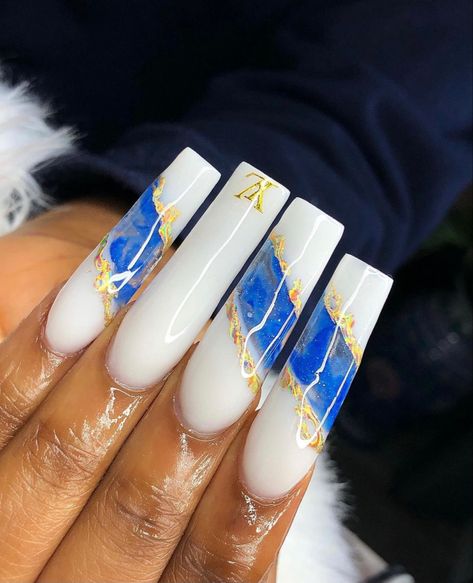 Birthday Nail, Baddie Nails, Gang Gang, Colored Acrylic Nails, Coffin Shape Nails, Birthday Nails, Coffin Nails Designs, Pretty Acrylic Nails, Dope Nails