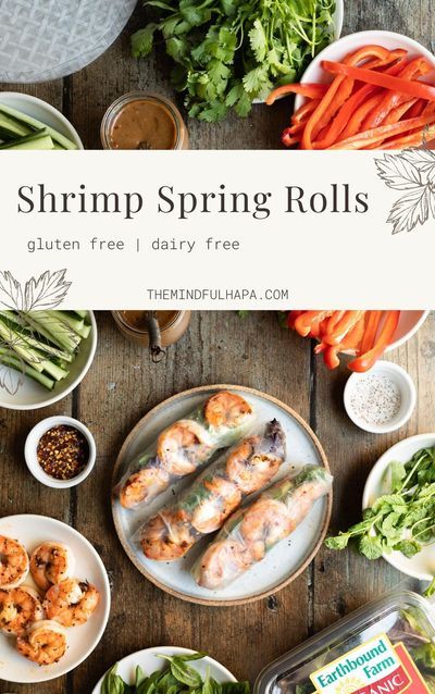 Spring Rolls Recipe Shrimp, Spring Rolls With Peanut Sauce, Summer Rolls Recipe, Spring Roll Sauce, Summer Shrimp, Seared Shrimp, Pescatarian Diet, Shrimp Spring Rolls, Refined Sugar Free Recipes