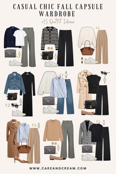 Women's Autumn Outfits Over 50, Classic Business Casual Outfits, Autumn Woman Outfits, Casual Autumn Dress, Classic Outfits Ideas, Fall Outfits Women Europe, Autumn Outfits In Europe Women, Basic Staples Outfits, Feminine Capsule Wardrobe Fall