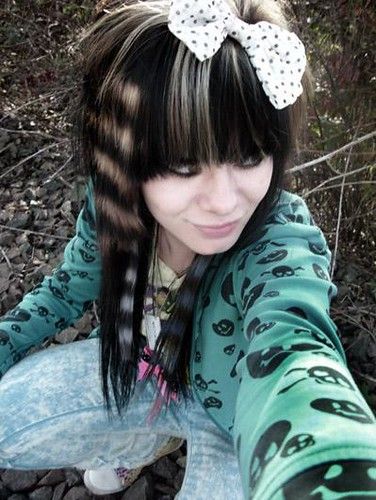 nana16 | scene queen | Flickr Scene Bangs Short Hair, Scene Hair Raccoon Tail, Scene Queen Hair, Scene Hair Bangs, Emo Scene Hair Long, Scene Hair Straight Bangs, Emo Culture, Scene Bangs, Scene Queen