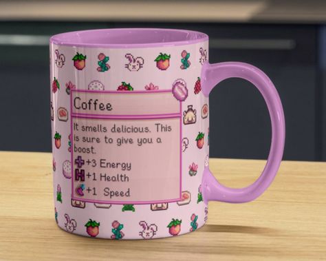 Junimo Stardew Valley, Gamer Sublimation, Stardew Valley Layout, Stardew Valley Tips, Cup Sublimation, Animal Crossing Villagers, Take My Money, Mug Wrap, Image Editor