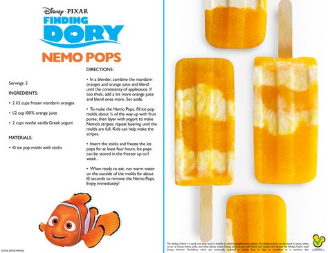 Nemo Movie Night, Nemo Movie, Disney Movie Night Food, Finding Dory Party, Dory Party, Disney Inspired Food, Nemo Party, Disney Dinner, Disney Movie Night