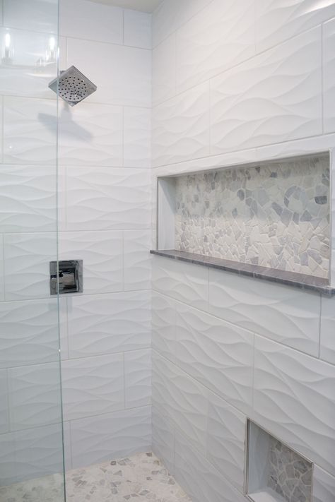 White Tile Shower Ideas Walk In, Tile Shower Ideas Walk In, White Shower Tile Ideas, Walk In Shower Tile Ideas, White Bathroom Tile, White Shower Tile, Richmond House, White Tile Shower Ideas, Marsh House