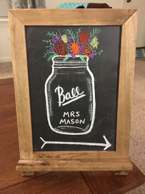 Mason jar chalkboard Chalkboard Mason Jars, Chalk Art, Chalkboard Quotes, Mason Jar, Art Quotes, Chalkboard, Chalkboard Quote Art, Mason Jars, Chalk