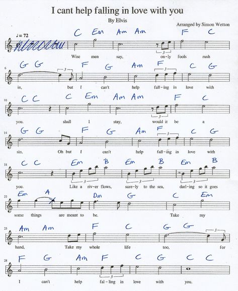 I Can’t Help Falling In Love With You Sheet Music, Can’t Help Falling In Love Piano, I Cant Help Falling In Love Piano, Baritone Sheet Music, Cant Help Falling In Love With You Piano, I Can’t Help Falling In Love With You, I Cant Help Falling In Love, Pop Piano Sheet Music, Easy Violin Sheet Music