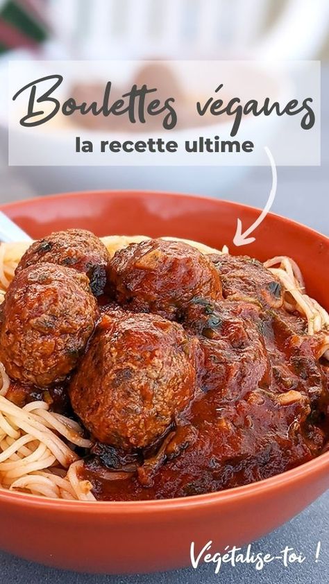 Boulettes véganes : la recette ultime ! Plats Healthy, Vegan Meatballs, Vegan Sauces, Tofu Recipes, Croquettes, Fall Recipes, Home Cooking, Vegan Gluten Free, Meatballs