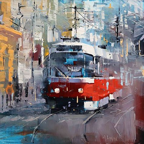 Mark Lague, Beach Canvas Art, Canvas Art Projects, Painting Competition, City Painting, Easy Canvas Painting, Cityscape Art, Textured Canvas Art, Impasto Painting