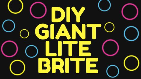 Giant Lite Brite, Light Brite, Matte Black Spray Paint, Lite Brite, Finger Lights, Black Spray Paint, Neon Nights, Interactive Play, 30th Birthday Parties