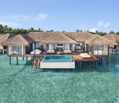 The Best Over The Water Villas For Your Honeymoon Private Honeymoon Villas, Private Honeymoon, Honeymoon Villa, Villa Layout, Maldives Honeymoon Package, Maldives Tour Package, Honeymoon Villas, Maldives Tour, Honeymoon Tour Packages