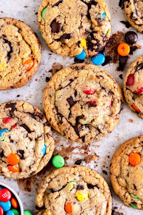 These Small Batch m&m cookies are soft and chewy, and filled with m&m candy. The recipe comes together quickly and requires no chill time. This m&m cookie recipe uses melted butter and has an egg yolk chocolate chip cookie base for a perfectly chewy cookie! Small Batch Cookie Recipe, Cloudy Kitchen, Small Batch Cookies, Small Batch Baking, Cookie Base, Frozen Cookie Dough, M M Cookies, Perfect Chocolate Chip Cookies, Frozen Cookies