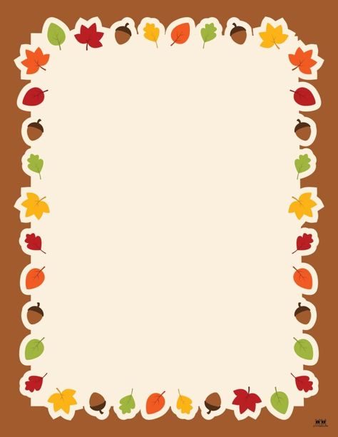 Choose from 20 unique fall page borders and frames for the perfect seasonal paper for anything you might need it for! 100% FREE. Print from home! Fall Borders And Frames, Fall Borders Free Printable, Free Printable Bulletin Board Borders, Thanksgiving Border, Page Borders Free, Thanksgiving Prints, Fall Borders, Printable Border, Free Printable Stationery