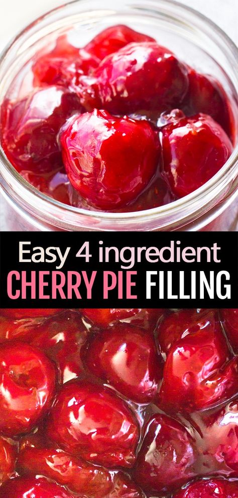 How To Make Cherry Pie Filling (Easy Recipe) Frozen Cherry Pie Recipe, Best Cherry Pie Filling, Cherry Pie Filling Recipes Desserts, Tart Cherry Pie Recipe, Cherry Recipes Easy, Cherry Pie Filling Recipes Easy, Cherry Pie Filling Recipe, Best Cherry Pie, Cherry Pie Recipe Easy