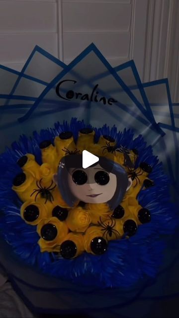 Coraline Jones on Instagram: "This bouquet is beautiful!  @caz_kreations   #coraline #coralinemovie #flowers" Coraline Birthday Ideas, Coraline Bouquet, Coraline Flowers, Coraline Movie, Coraline Jones, Girly Shoes, Coraline, Flowers Bouquet, Birthday