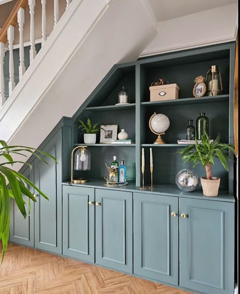 Under Stairs Kitchen, Shelves Under Stairs, Under Stairs Space, Under Stairs Storage Ideas, Stairs Storage Ideas, Understair Storage, Under Stairs Nook, Under Stairs Storage Solutions, Stair Nook