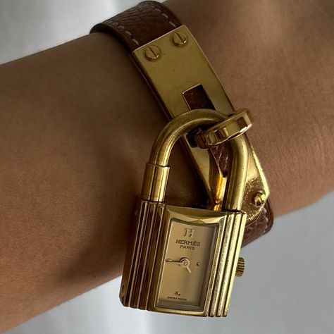 Vintage Hermés Kelly watch will be available today at 5pm pacific time! Hermes Kelly Watch, Hermes Watch, Vintage Kelly, Things I Wanna Buy, Vintage Hermes, Health Wealth, Jewelry Inspo, Pretty Jewellery, Vintage Watches