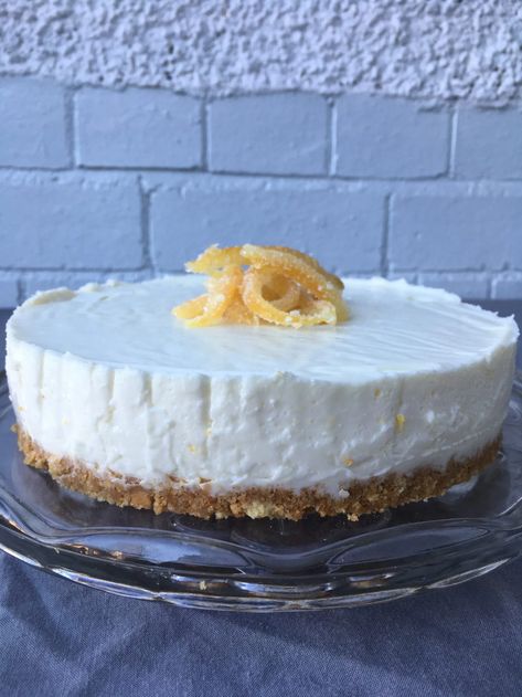 Quark Cheesecake, Candied Peel, Quark Cheese, No Bake Lemon Cheesecake, International Desserts, Easy No Bake Cheesecake, Healthy Cheesecake, Lemon Yogurt, Holiday Dessert Recipes