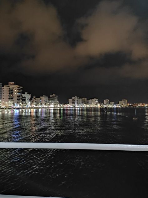 Salinas Beach in Ecuador. City Aesthetic Night, Salinas Ecuador, Picture Travel, Stylish Eve, Ocean City, City Aesthetic, World Traveler, City Lights, Ecuador