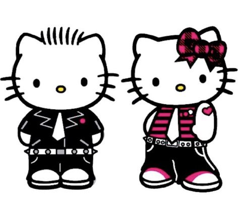 Hello Kitty Y Su Novio, Hello Kitty Pfps, Hello Kitty Wallpaper Black, Pfp Gangsta, Gangsta Hello Kitty, Hello Kitty Banner, Kitty Banner, Hello Kitty Boy, Me N Who