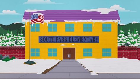 South Park Elementary, Animal Close Up, School Hallways, South Park Funny, Scenery Background, Park Models, Comedy Central, Disney Fan Art, Art Reference Photos