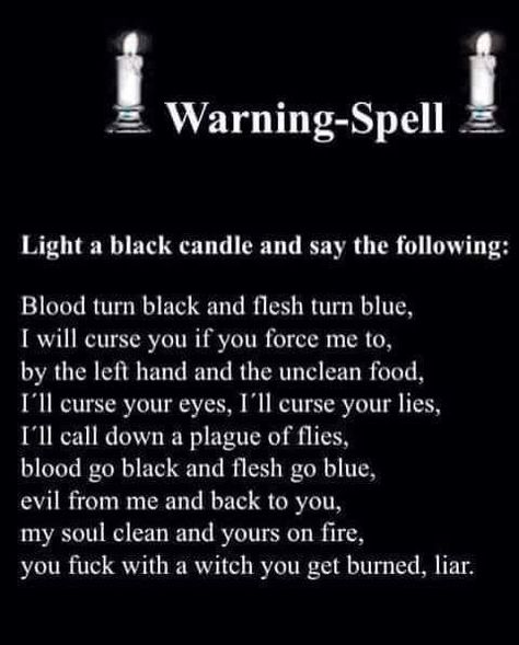 Warning Spell, Karma Spell, Spells That Actually Work, Witchcraft Spells For Beginners, Hoodoo Spells, Banishing Spell, Revenge Spells, Spells For Beginners, Easy Spells