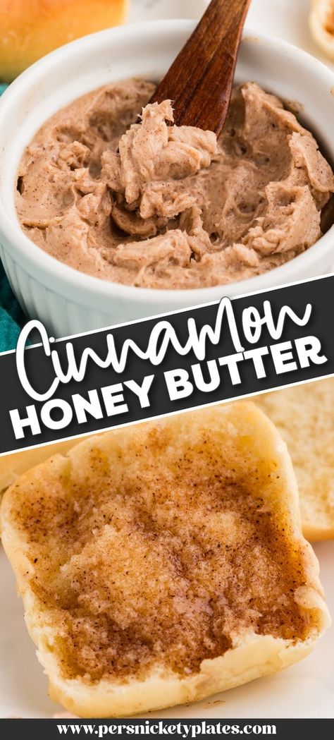 Texas Roadhouse Cinnamon Honey Butter, Cinnamon Butter Recipe, Texas Roadhouse Cinnamon Butter, Persnickety Plates, Compound Butter Recipe, Frugal Cooking, Cinnamon Honey Butter, Cinnamon Honey, Cinnamon Butter