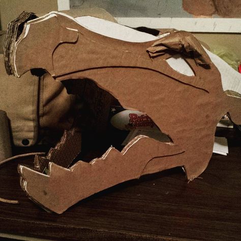 Cardboard Dragon Mask, Dragon Head Cardboard, Dragon Mask Template, Cardboard Dragon, Dragon Books, Creativity Illustration, Hobbit Party, Daily Sketchbook, Cardboard Costume