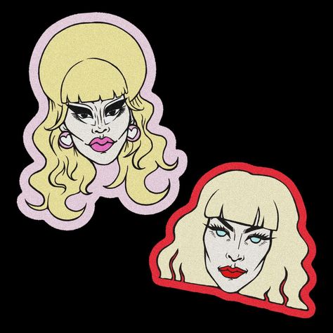 trixie and katya :) my fav biological women ❤️🩷 Trixie And Katya Tattoo Ideas, Katya Tattoo, Trixie Mattel And Katya Wallpaper, Trixie And Katya Stickers, Trixie And Katya Queens Who Like To Watch, Trixie Katya, Trixie Mattel, Trixie And Katya, May 21