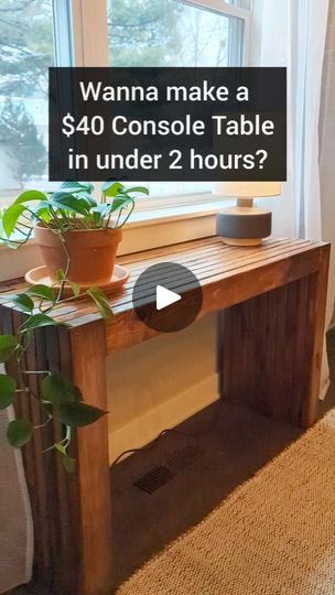 44K views · 1.5K reactions | Just getting into woodworking? Well this console table makes for a great first DIY project! All you need is a handful of 2x4s and some screws. No complicated cuts, instructions, or specialty tools needed! 

#therehablife #woodworkforall #woodfurniture #furnituredesign #furniture #wood #homedecorideas #easydiy #woodworking #wooddesign #diyhome #consoletable #sidetable #sidetables #consoletabledecor #sideboard #sideboardstyling #home #homedecor #homestyling #homestyle #homeinterior #homedeco #design #homedecoration #interiordesign #hygge #hyggehome | The Rehab Life | Taylor Swift · I Can Do It With a Broken Heart Side Board Styling, Attic Bedroom Decor, Diy Sideboard, Console Table Decorating, Study Ideas, Furniture Wood, Barn Homes, Hygge Home, Wood Furniture Diy