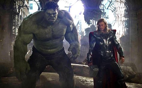 Thor Ragnarok: Mark Ruffalo teases Thor, Hulk 'intergalactic buddy road movie’  | EW.com Hulk Smash Gif, Hulk Punch, Avengers Gif, Hulk Hands, Marvel Gif, New Thor, Hulk Avengers, Hulk Smash, Thor Ragnarok