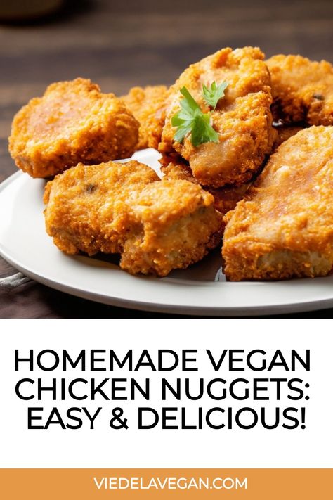 Vegan Chicken Nugget Recipe Plant Based Nuggets, Vegan Chicken Nuggets Recipes, Vegan Nuggets Recipe, Plant Based Chicken Nuggets, Vegetarian Chicken Nuggets, Vegan Nuggets, Gluten Free Chicken Nuggets, Meatless Chicken, Vegan Chicken Nuggets