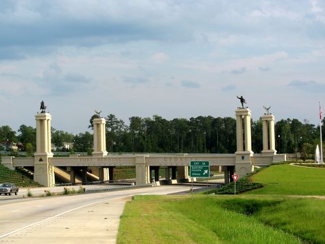 Fort Benning, GA; Bridge on US27 over I-165 - View that greeted us Sept 2013 Fort Benning Georgia, Bridge Day West Virginia, Overtoun Bridge, Natural Bridge State Park Virginia, Columbus Ga, Columbus Georgia, Fort Benning, Indiana Covered Bridges, Army Infantry