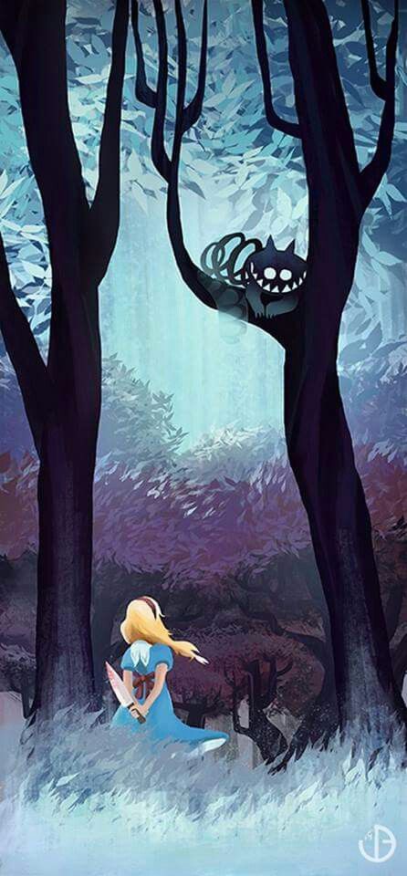 Alice in Wonderland  ~in the forest, Cheshire in tree We Are All Mad Here, Alice In Wonderland Art, Otto Schmidt, Alice In The Wonderland, Go Ask Alice, Mike Mignola, Images Disney, Alice Madness Returns, To Wonderland