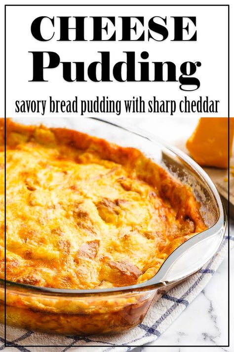 Savory Bread Pudding Breakfast, Cheese Pudding Recipes, Lancashire Recipes, Bread Pudding Savory, Savory Pudding, Cheese Bread Pudding, Savory Bread Pudding Recipe, Savory Bread Pudding, Savoury Bread