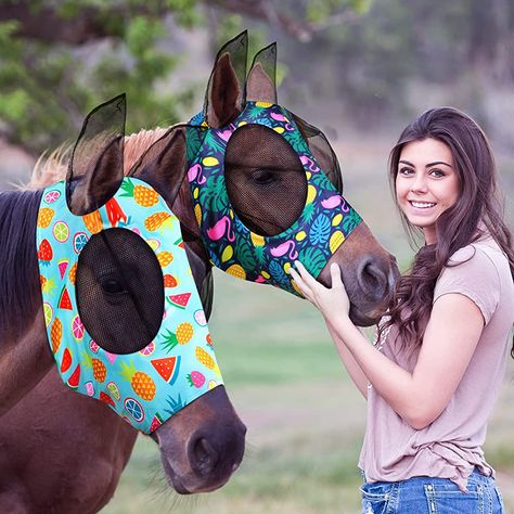 Rodeo Fits, Horse Projects, Horse Fly Masks, Horse Items, Horse Fly Mask, Riding Outfits, Horse Mask, Diy Horse, Horse Ears