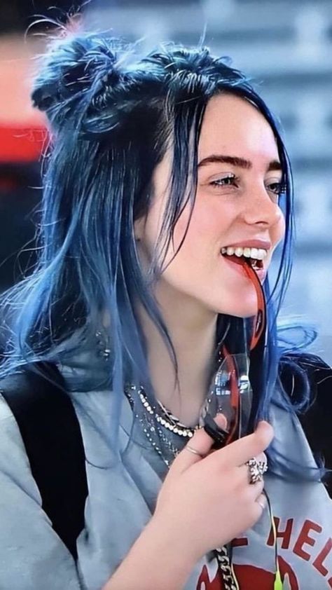 Billie Eilish hair color inspired Billie Eilish Hair Color, Billie Eilish Hair, Billie Eilish, Blue Hair, Hair Color, Hair, Blue, Color, Hair Colour