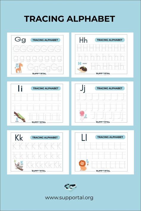 Enjoy free printable English tracing alphabet worksheet. These FREE alphabet (G to L) Tracing Sheets include lower and upper letters. Alphabet G, Tracing Alphabet, Tracing Sheets, Alphabet Tracing, English Alphabet, Alphabet Worksheets, Letter G, Uppercase Letters, G H