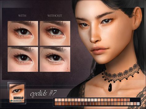 The Sims Resource - Eyelids 7 - Monolids Sims 4 Eyelids, Monolid Eyes, Sims 4 Cc Eyes, The Sims 4 Skin, Sims 4 Cc Makeup, Sims 4 Game Mods, Sims 4 Body Mods, Sims 4 Cc Skin, Sims 4 Expansions