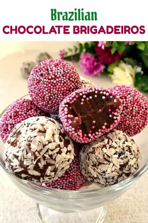 Chocolate Brigadeiro Recipe, Fudge Balls, Brigadeiro Recipe, Expensive Chocolate, Brazilian Chocolate, Beignet Recipe, Brazilian Desserts, Orange Chicken Recipe, Candy Truffles