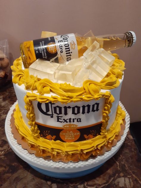 Beer Birthday Cake For Men, Birthday Beer Cake, Liquor Cake, 80 Birthday Cake, Dad Birthday Cakes, Bottle Cake, Beer Cake, Elegant Birthday Cakes, Custom Birthday Cakes