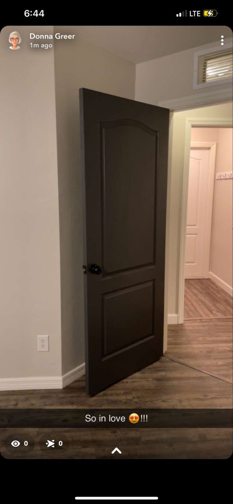 Pale Oak Walls With Black Doors, Black Ceiling, Wrought Iron Doors, Favorite Paint Colors, Black Doors, White Doves, Iron Doors, Wrought Iron, Furniture Makeover