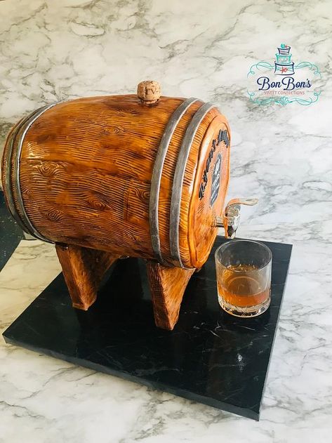 Whiskey Barrel Cake, Dinner Food Ideas, 50th Birthday Cakes For Men, Comic Cake, Cake Recipes Easy, Barrel Cake, Food Recipes For Dinner, Whiskey Cake, Fiesta Cake